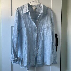 H&M Premium 100% Linen Button Down
